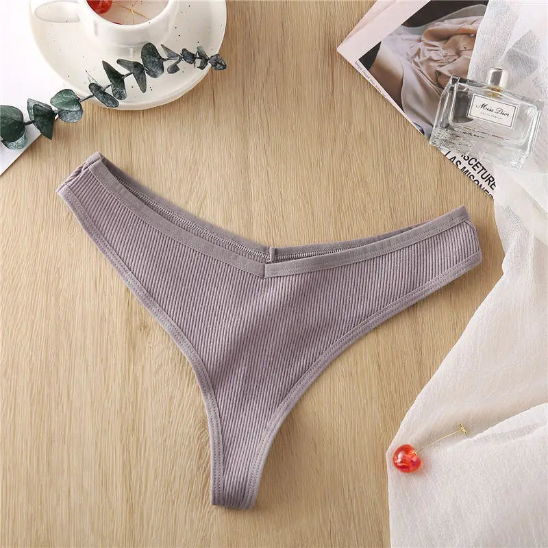 FINETOO Culotte en coton G-String pour femmes, String en V Wasit Lingerie, String document solide, Sous-vêtements respirants M-XL, Lingerie intime pour filles