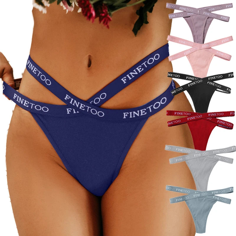 Femmes Sexy taille basse tongs culottes femme coton sous-vêtements en string dames lettre ceinture Lingerie M-XL filles intimes Bikini nouveau