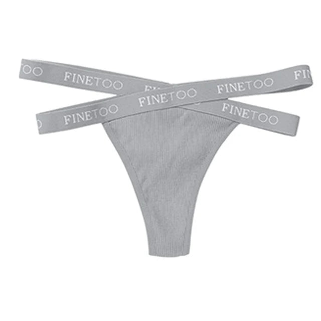 FINETOO – culotte en coton pour femmes, 1 pièce, Lingerie croisée sur le devant, Sexy, taille basse, tongs de couleur, sous-vêtements pour dames, sous-vêtements doux à la mode