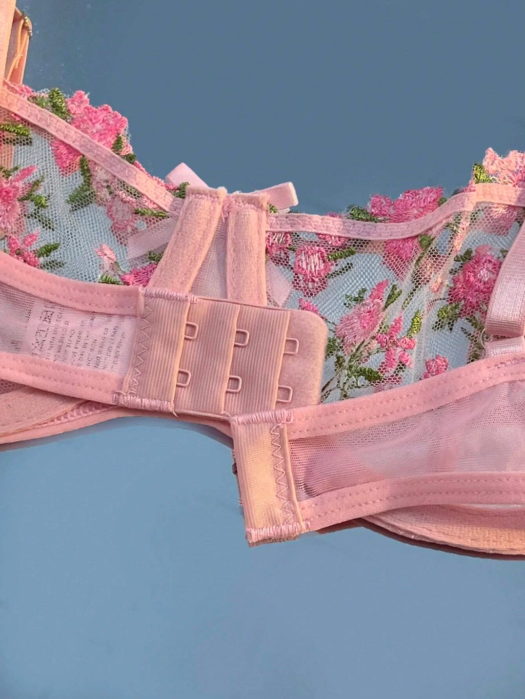 Soutien-gorge rose transparent pour femmes, ensemble de lingerie sexy, soutiens-gorge brodés à fleurs, sous-vêtements pour dames, nouvelle collection, 7.0