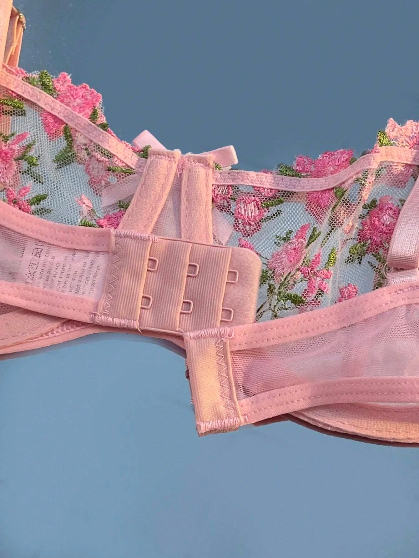 Soutien-gorge rose transparent pour femmes, ensemble de lingerie sexy, soutiens-gorge brodés à fleurs, sous-vêtements pour dames, nouvelle collection, 7.0